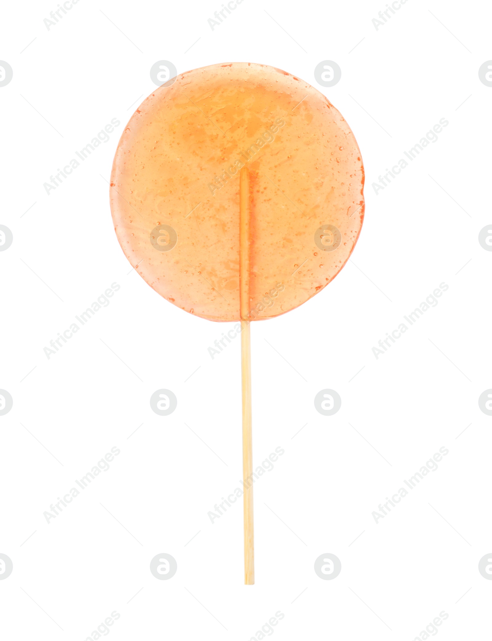 Photo of Tasty colorful fruit flavored candy on white background