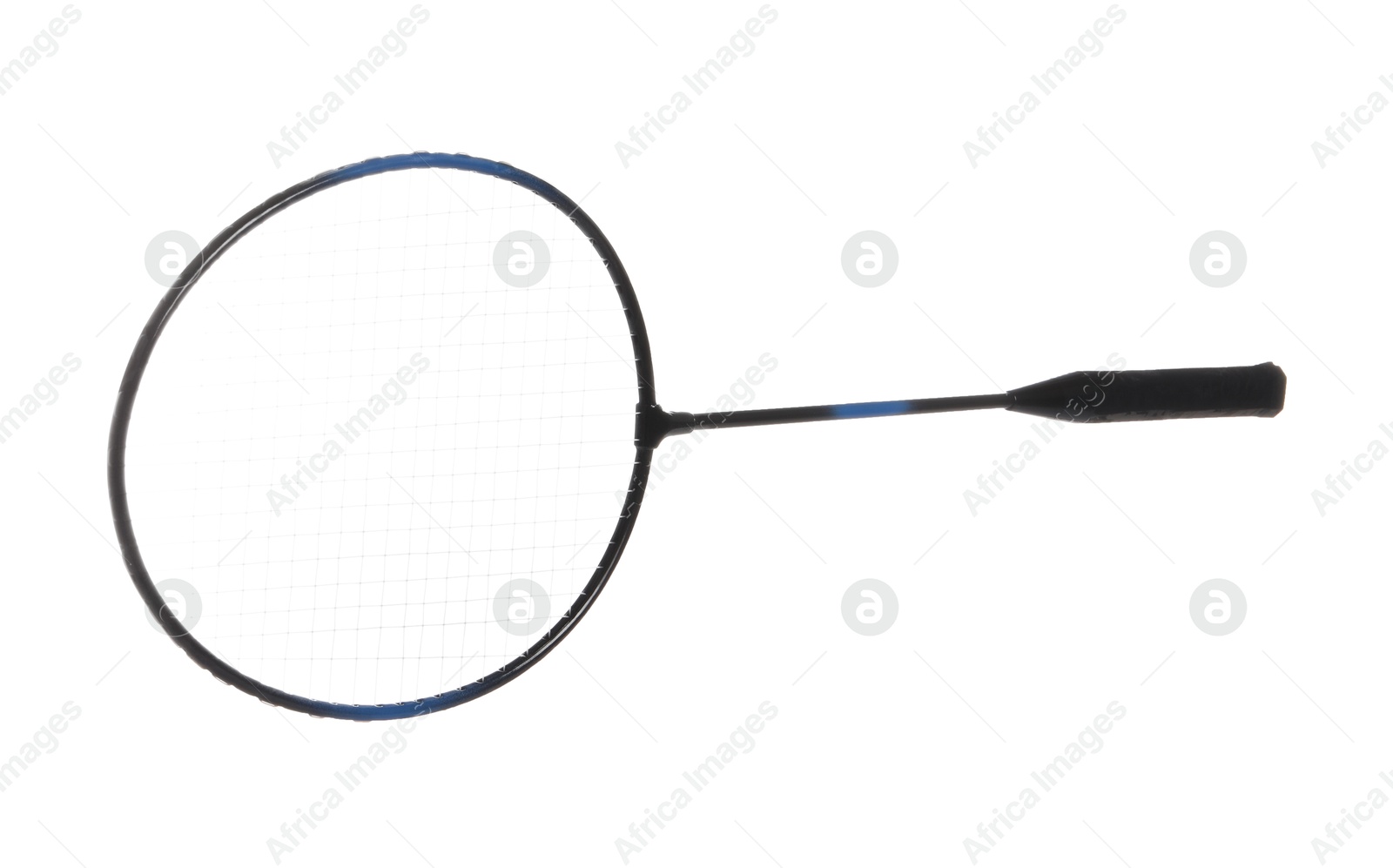 Photo of One badminton racket isolated on white. Sport equipment