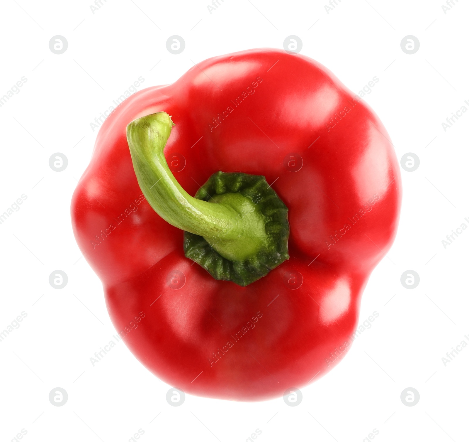 Photo of Ripe red bell pepper isolated on white