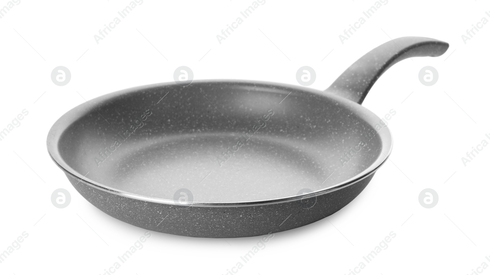 Photo of New non-stick frying pan isolated on white