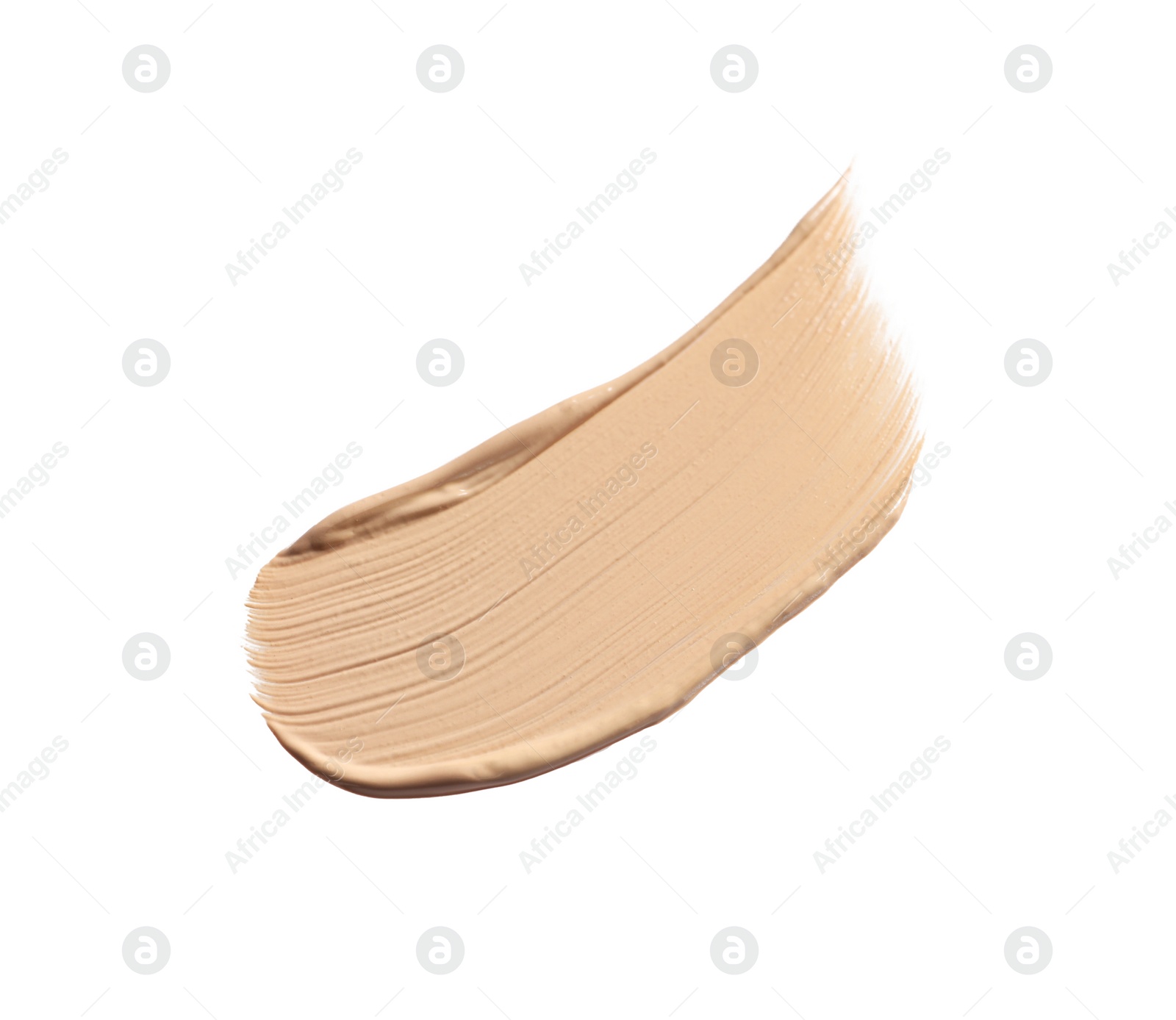 Photo of Swatch of liquid skin foundation isolated on white, top view