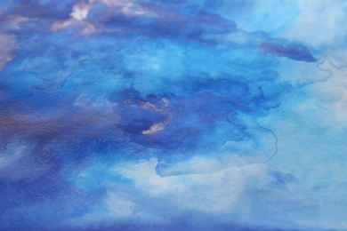 Photo of Abstract colorful background, closeup. Painted sheet of paper