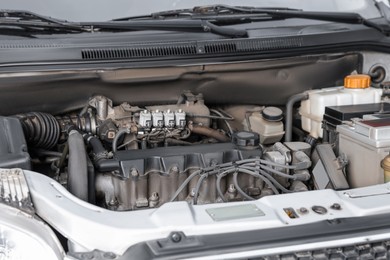 Photo of View of engine bay in modern car