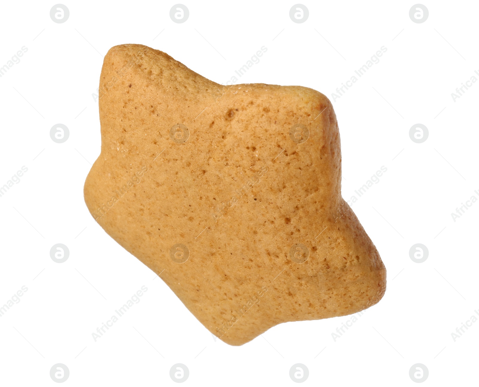 Photo of Tasty star shaped Christmas cookie isolated on white