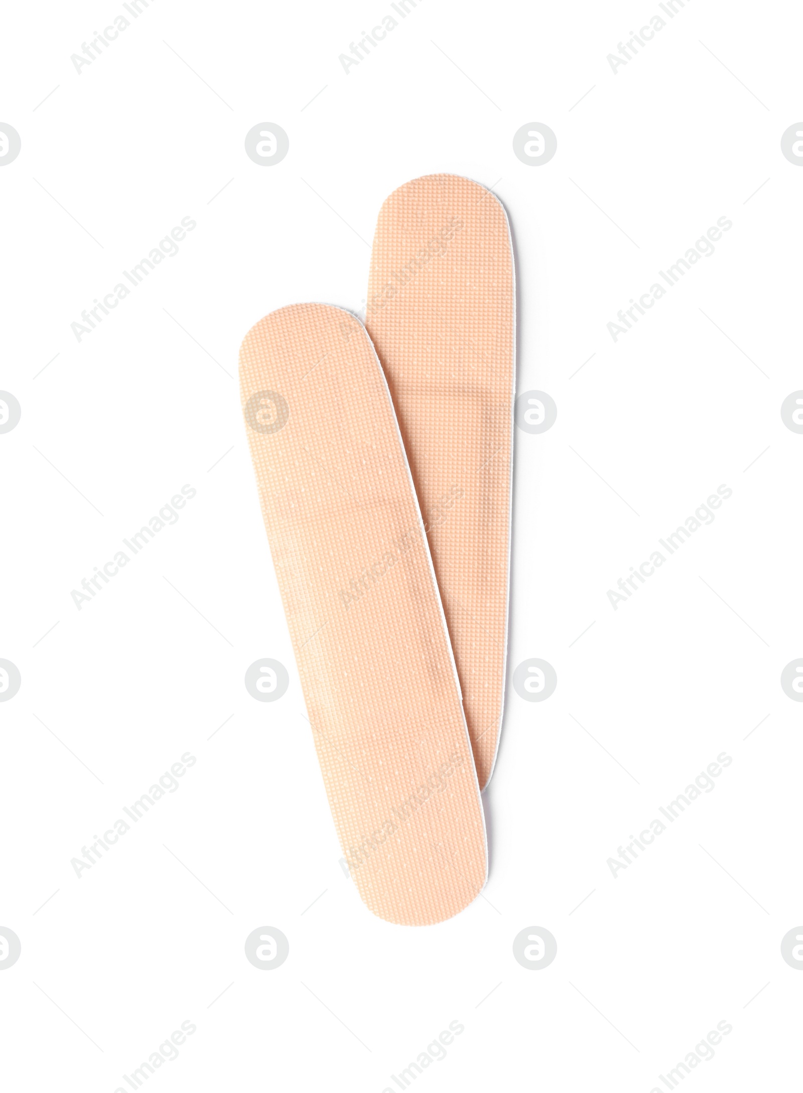 Photo of Medical sticking plasters isolated on white. First aid item