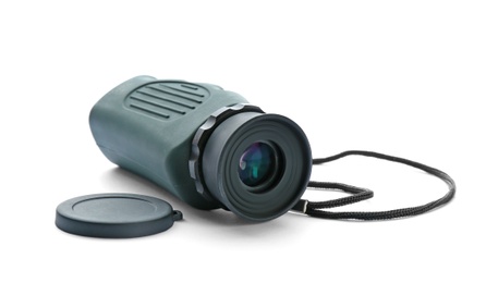 Military monocular on white background