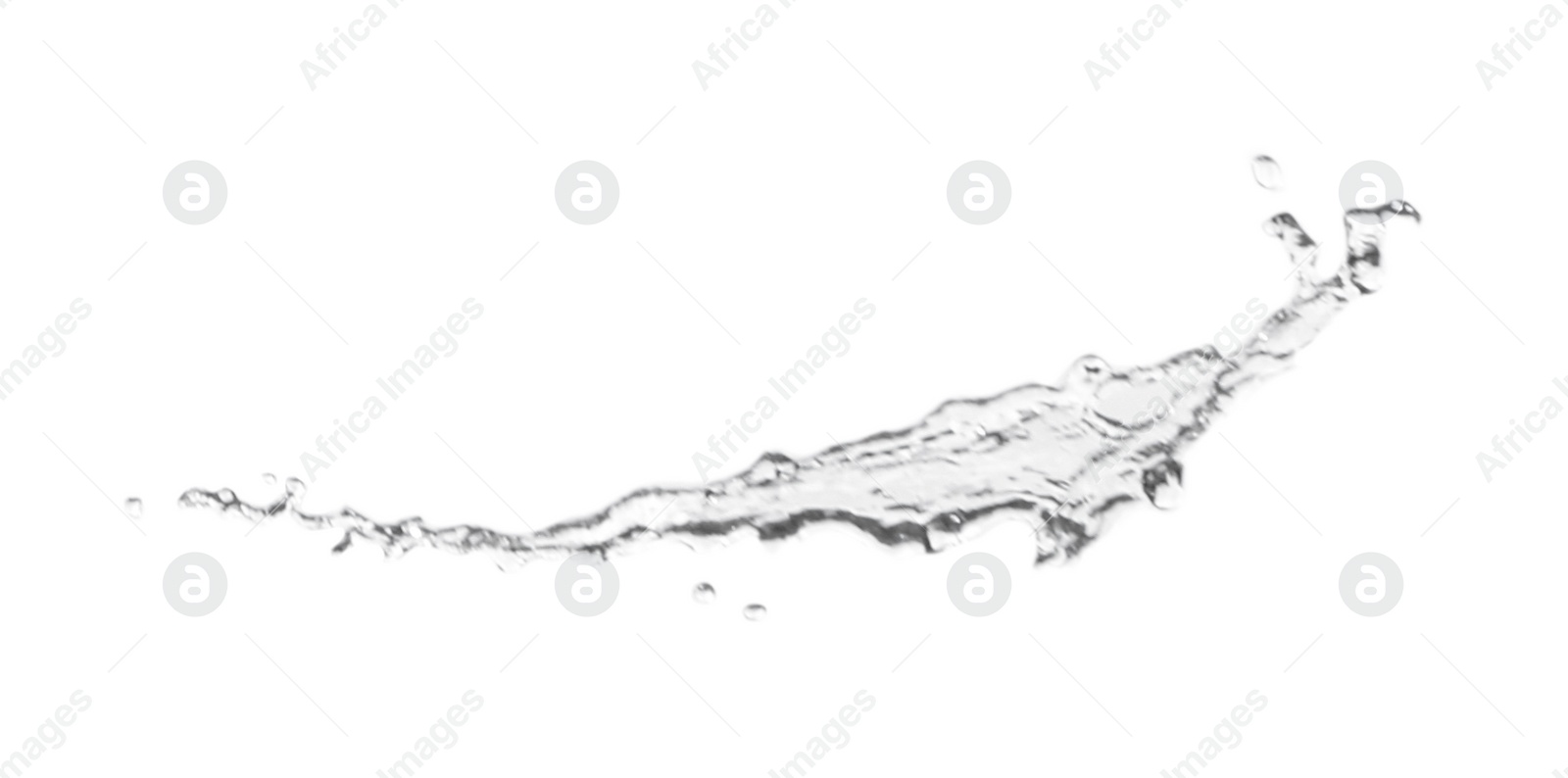Photo of Splash of clear water isolated on white