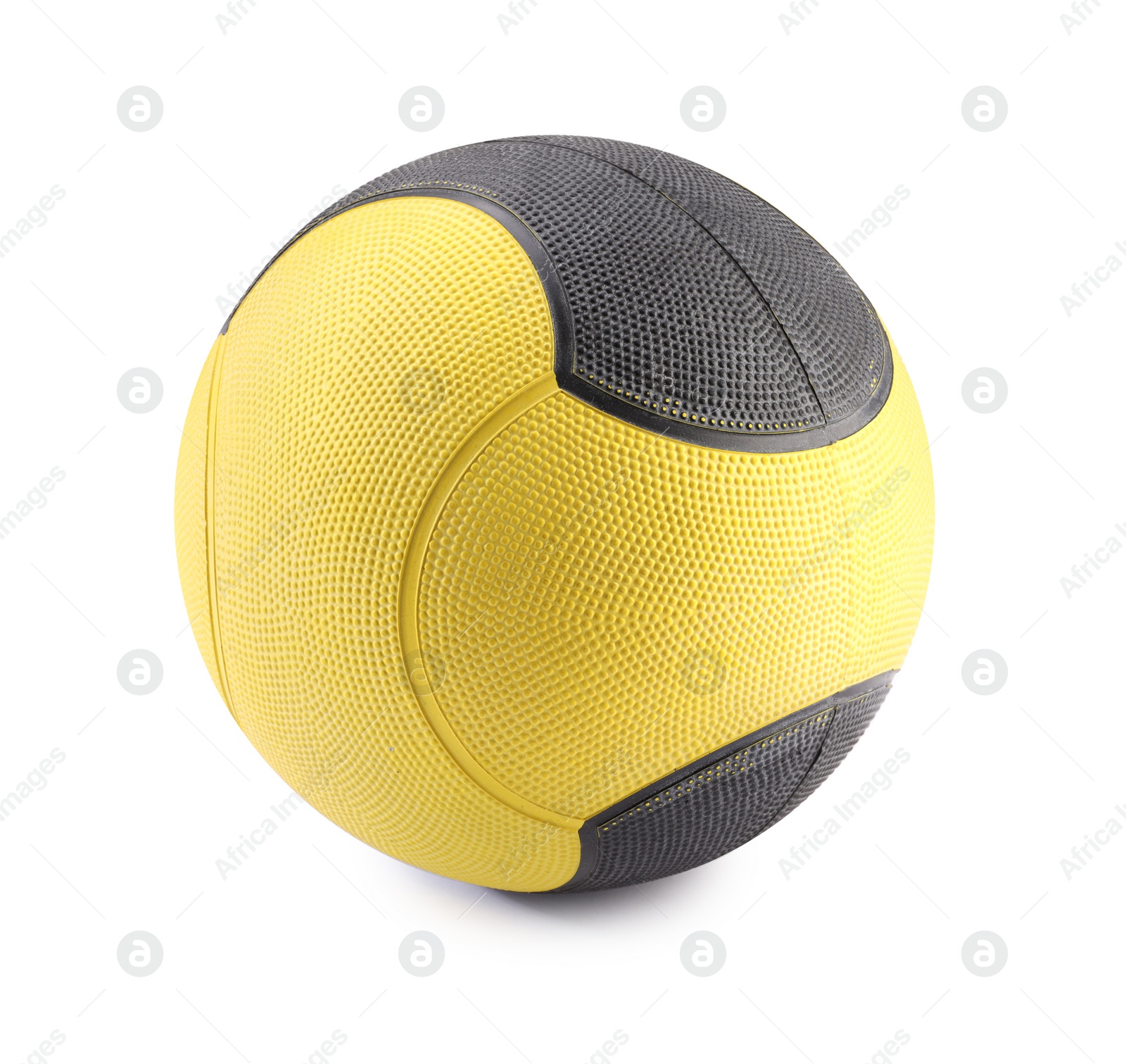 Photo of One rubber ball isolated on white. Sport equipment