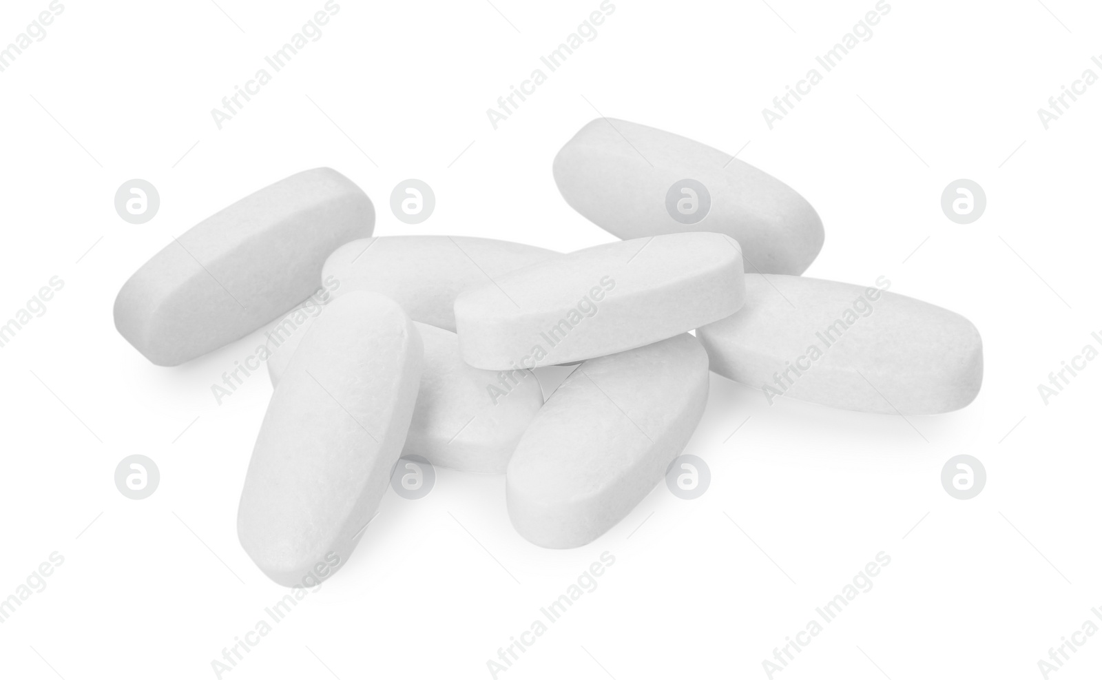 Photo of Vitamin pills isolated on white. Health supplement