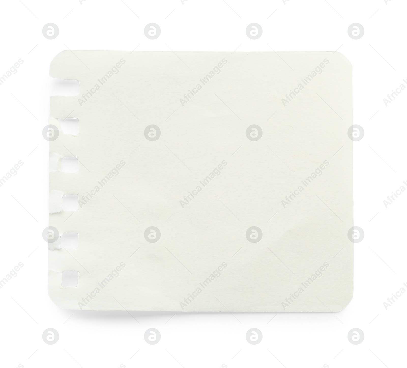 Photo of Blank notebook sheet isolated on white, top view