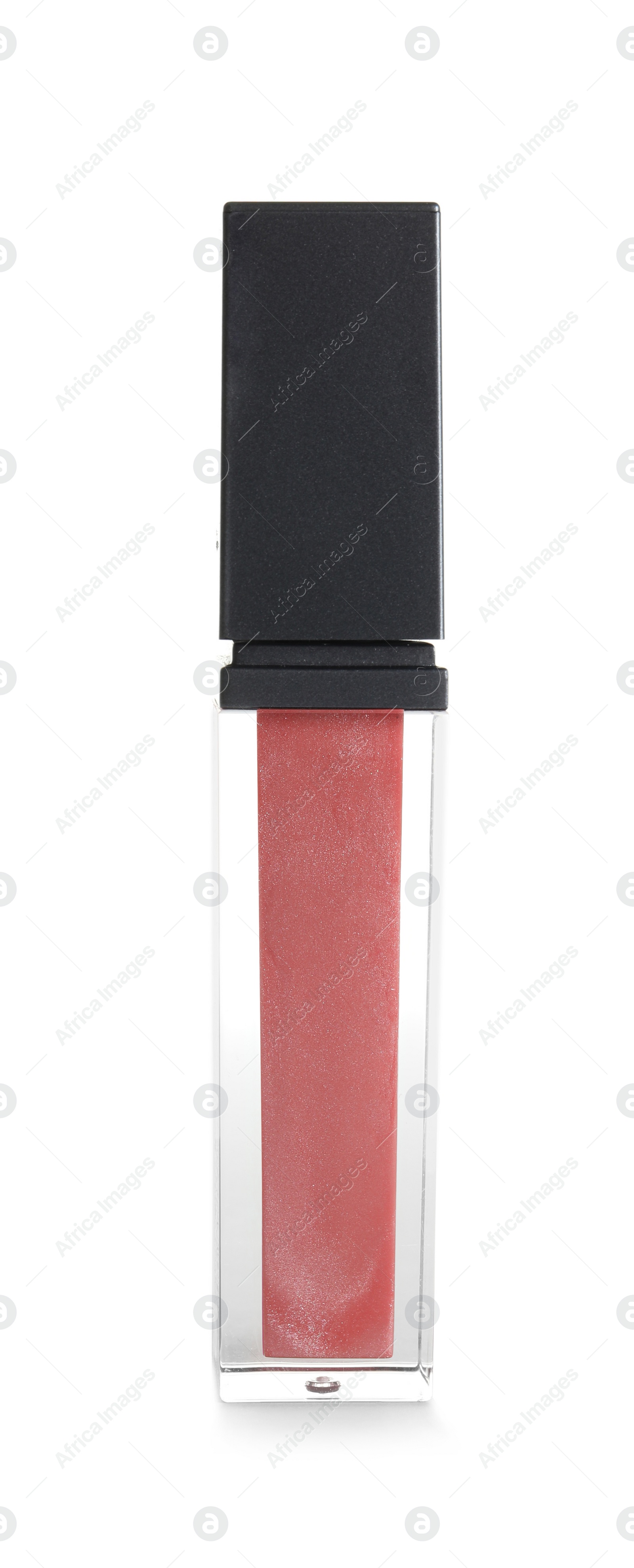Photo of Tube of liquid lipstick isolated on white