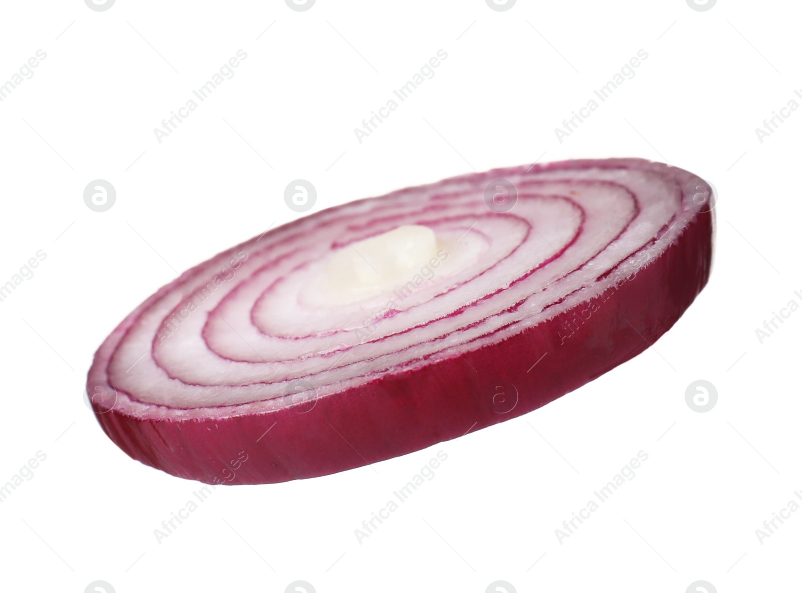 Photo of Slice of onion for burger isolated on white