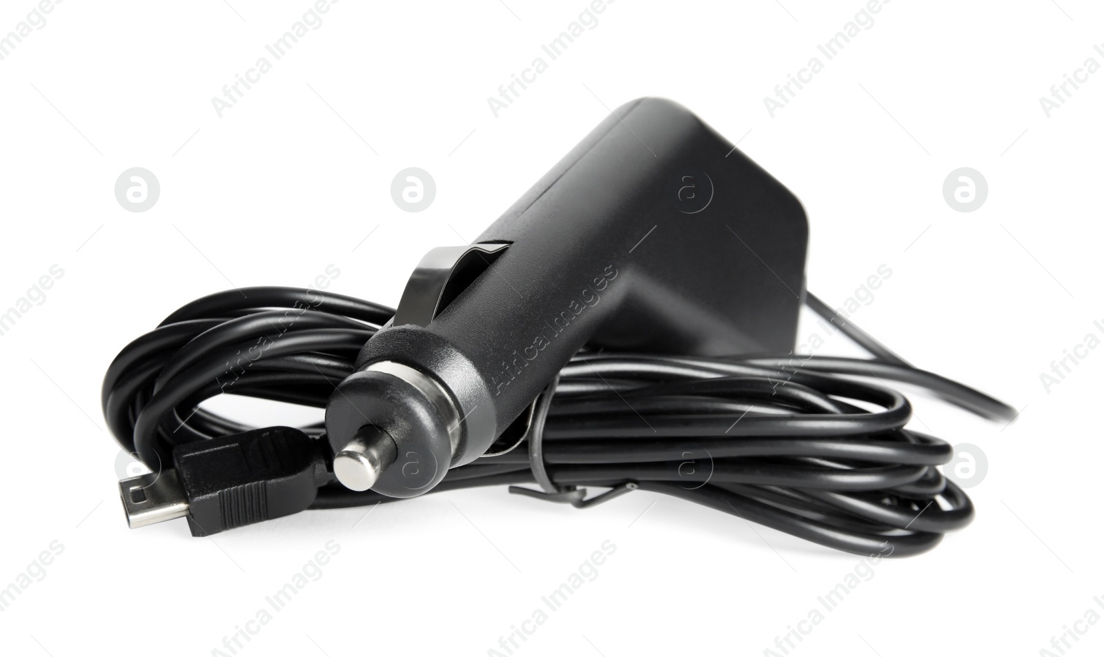 Photo of Modern car dashboard camera charger isolated on white