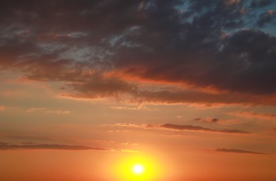 Photo of Picturesque view of beautiful sky with clouds at sunset