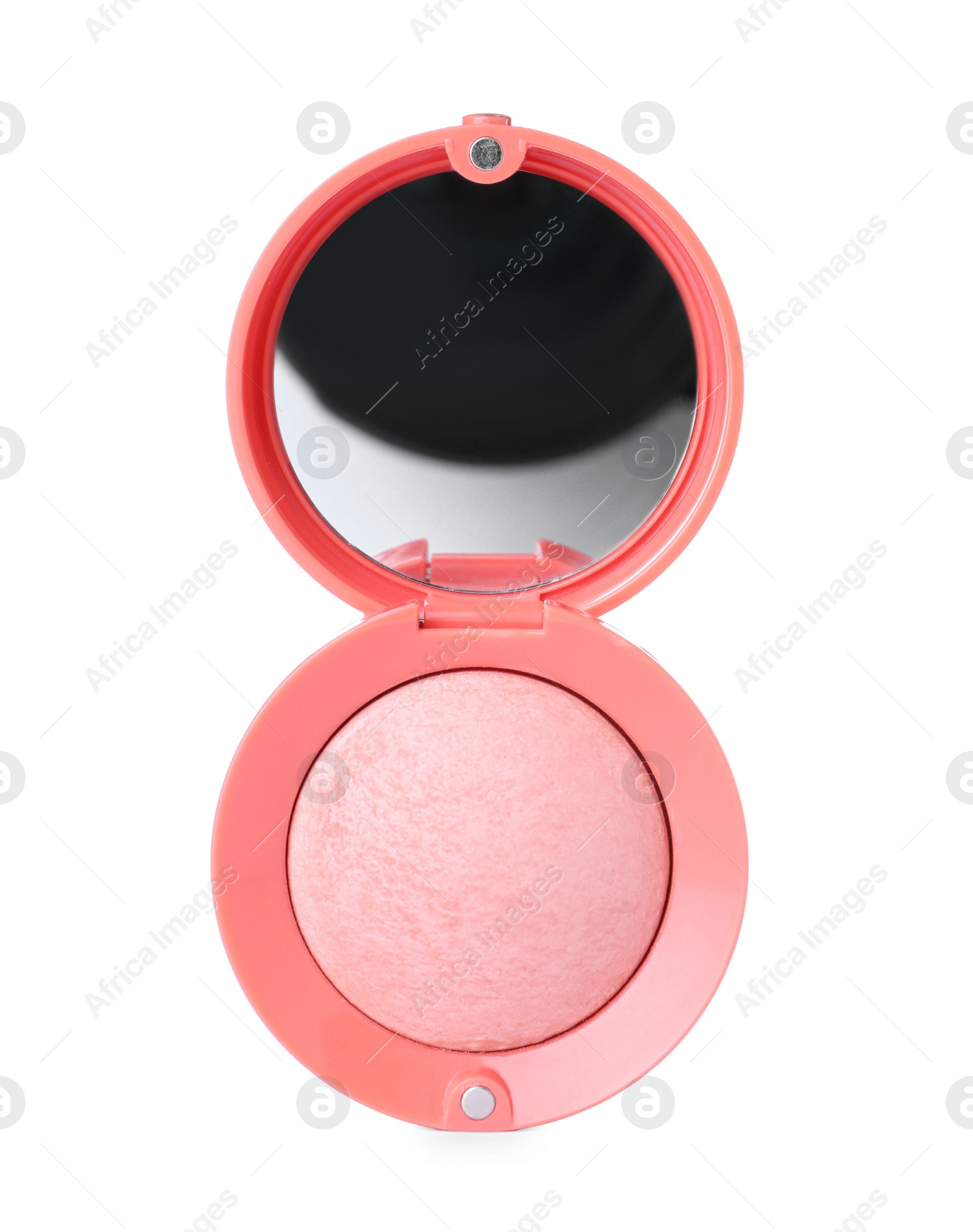 Photo of Luxury blusher isolated on white. Makeup product