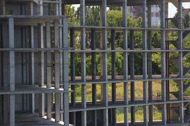 View of unfinished building on sunny day