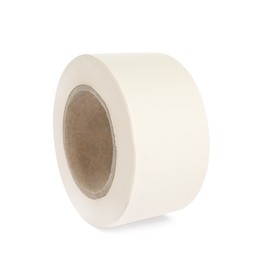 Roll of adhesive tape on white background