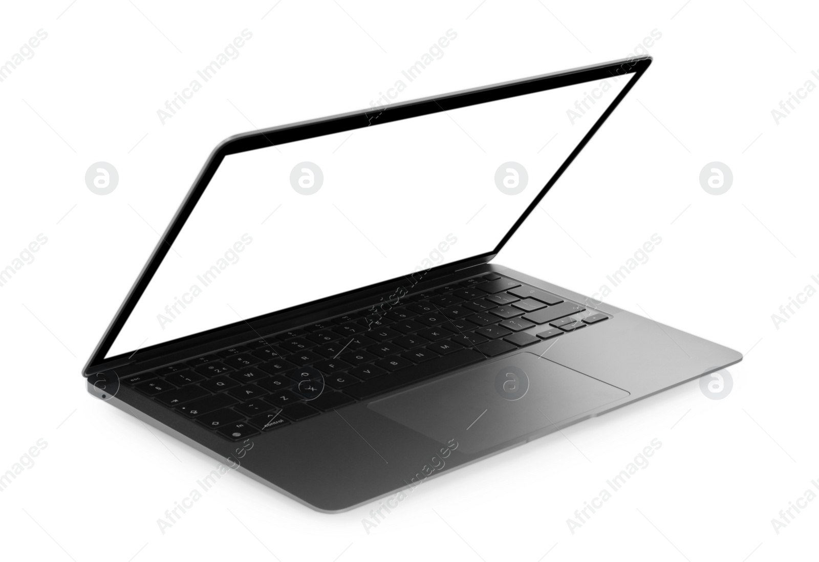 Photo of New laptop isolated on white. Modern technology