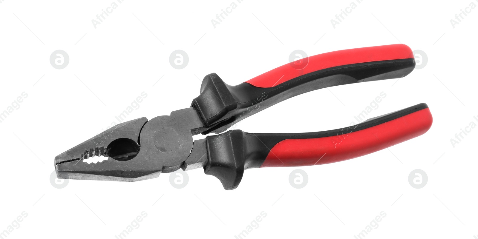Photo of New combination pliers isolated on white. Construction tool