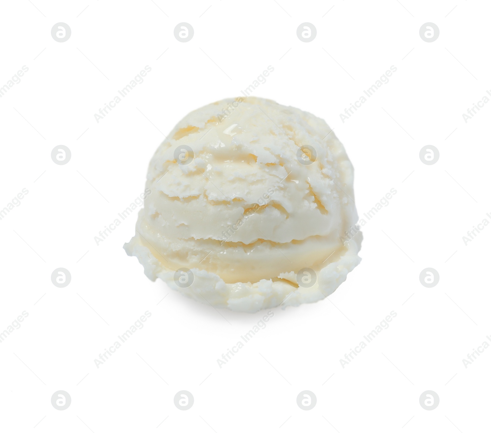 Photo of Scoop of tasty ice cream isolated on white