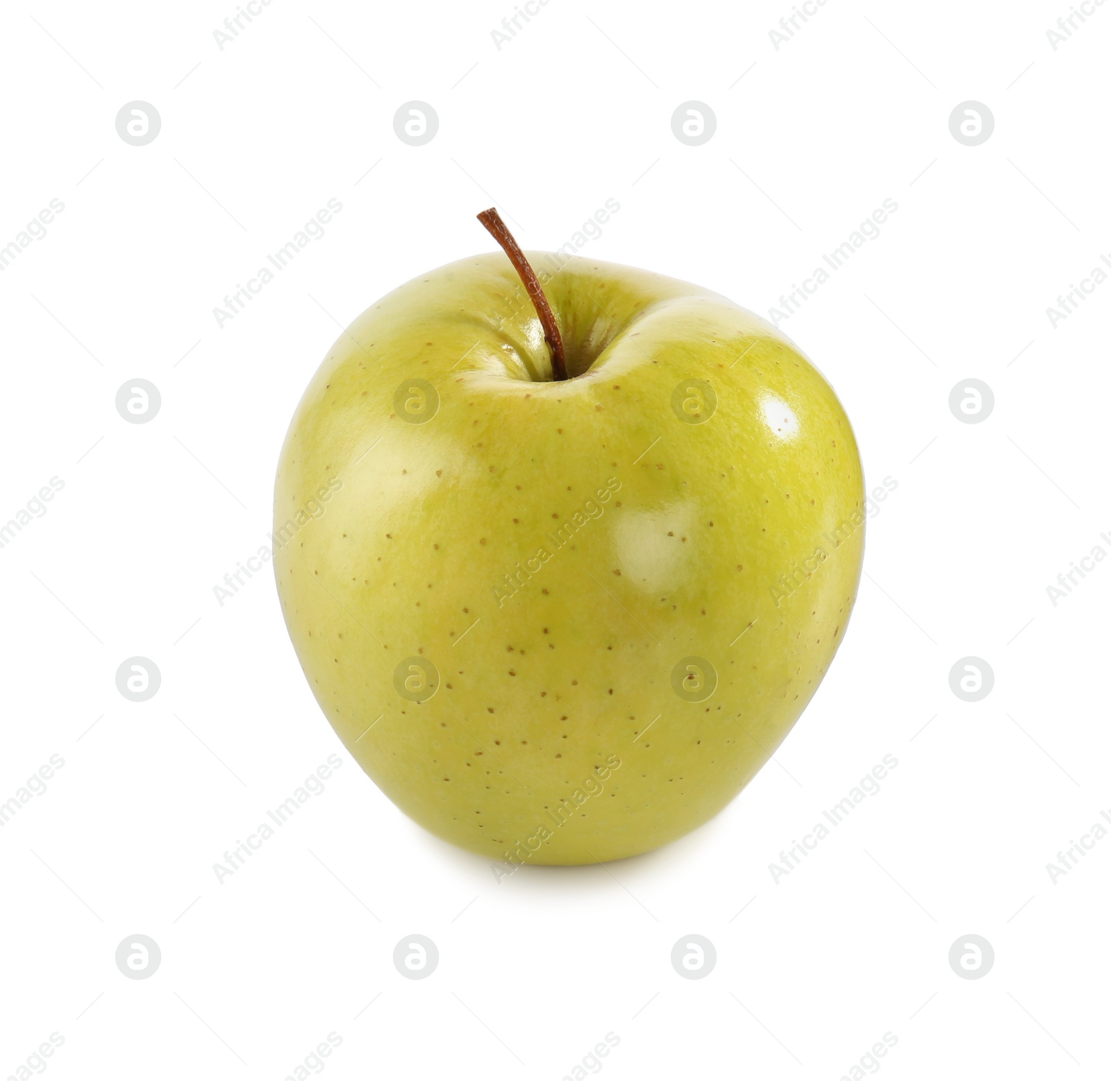 Photo of Fresh juicy yellow apple isolated on white