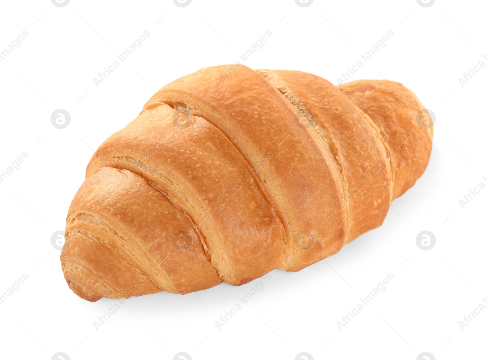 Photo of Delicious fresh crispy croissant isolated on white