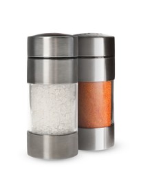 Image of Salt mill and pepper shaker isolated on white