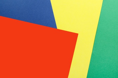 Photo of Colorful paper sheets as background, top view