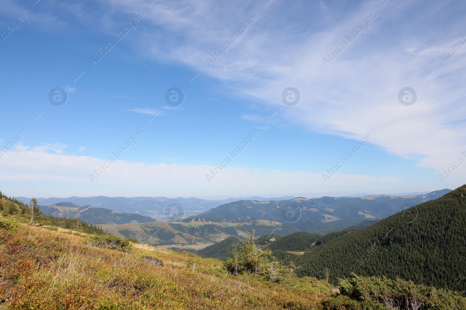 Photo of Picturesque view of beautiful mountain landscape on sunny day