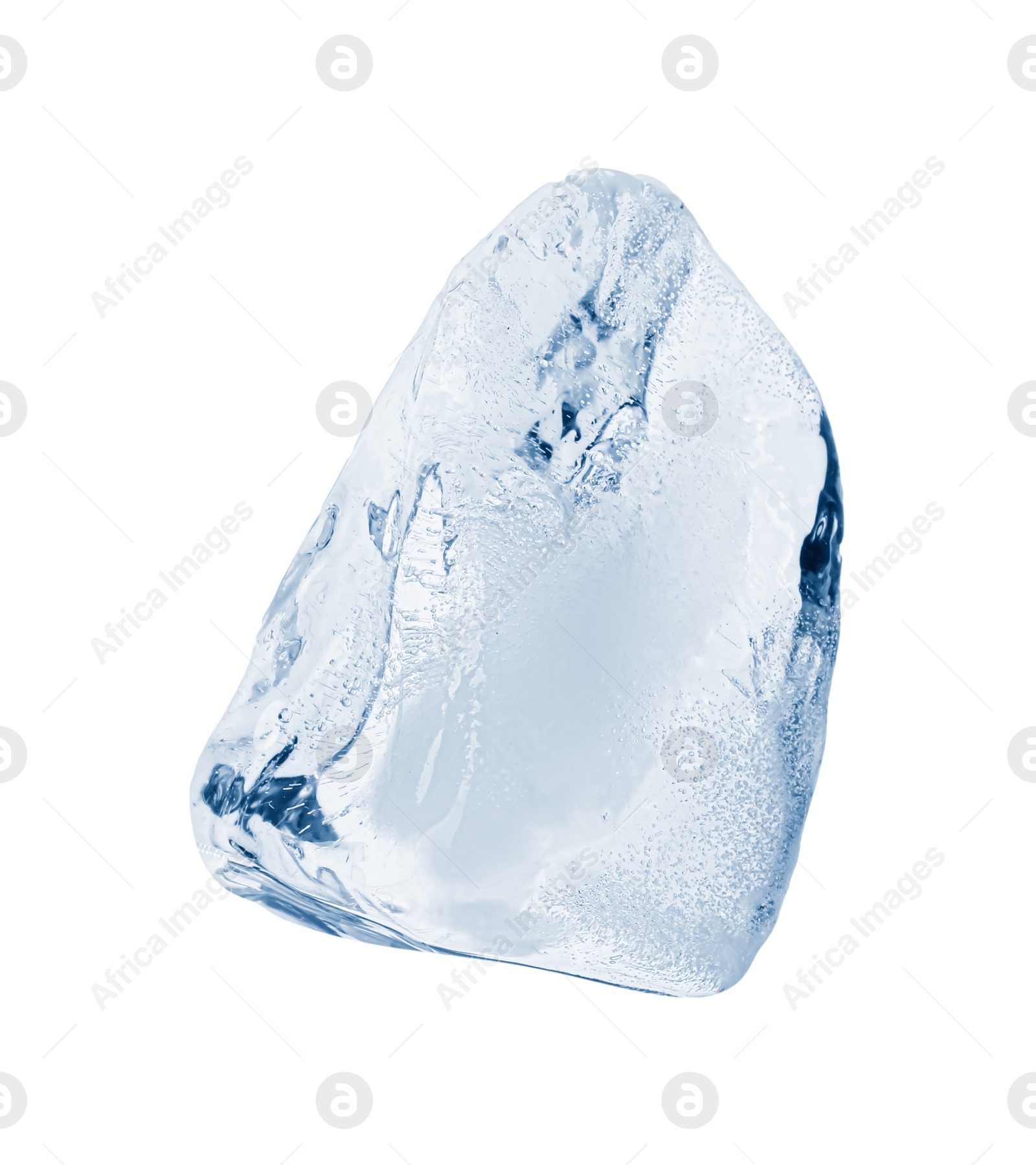 Photo of Piece of clear ice isolated on white