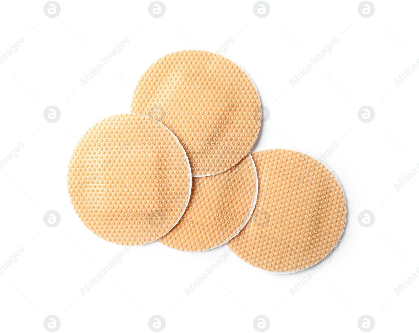 Medical sticking plasters isolated on white. First aid item Photo of Medical sticking plasters isolated on white. First aid item