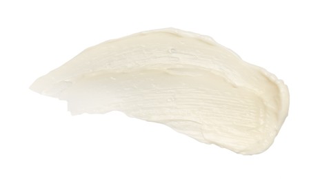 Photo of Tasty butter on white background, top view