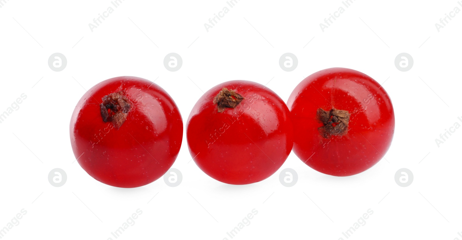 Photo of Fresh ripe red currant berries isolated on white