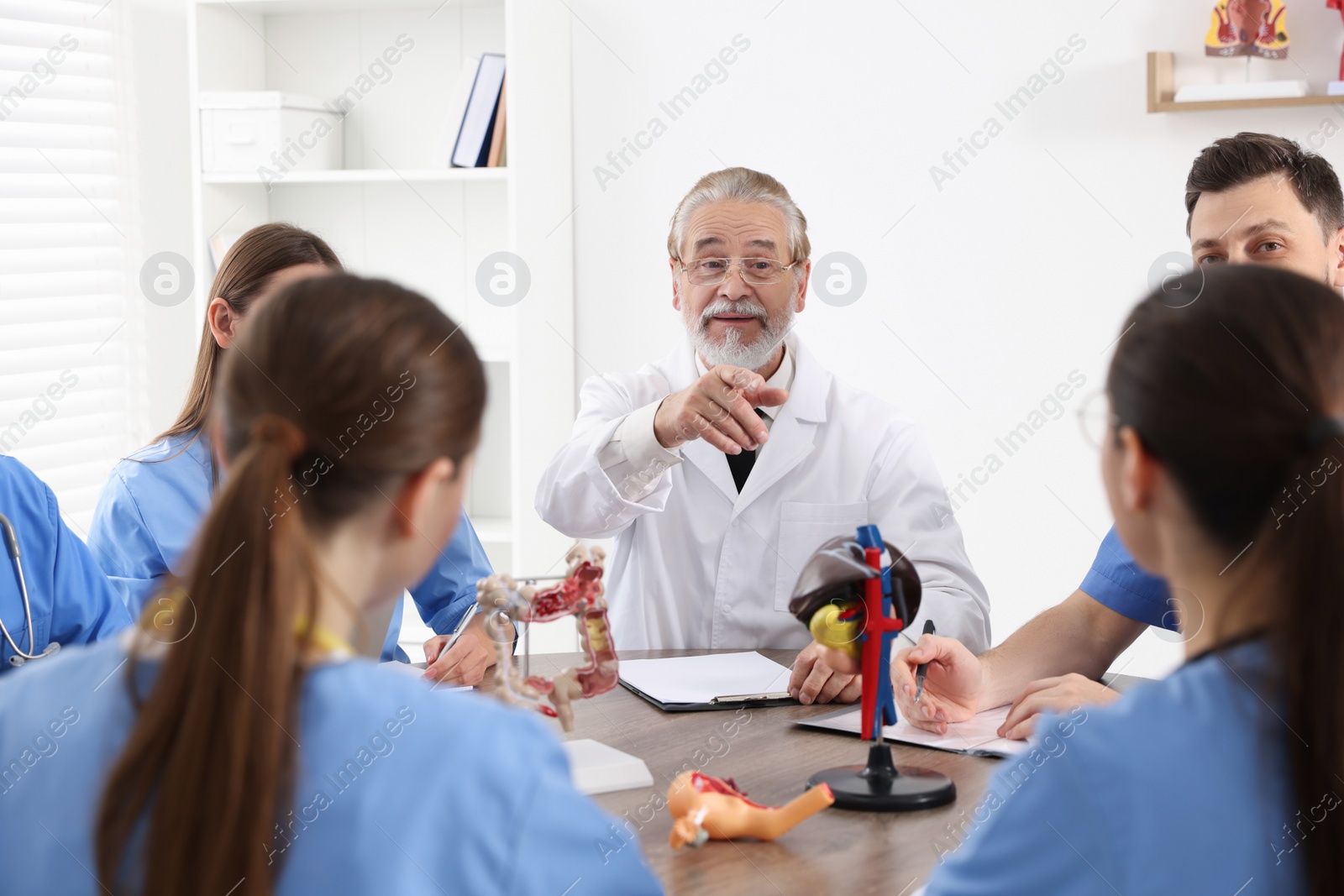 Photo of Doctor and interns on lecture in university