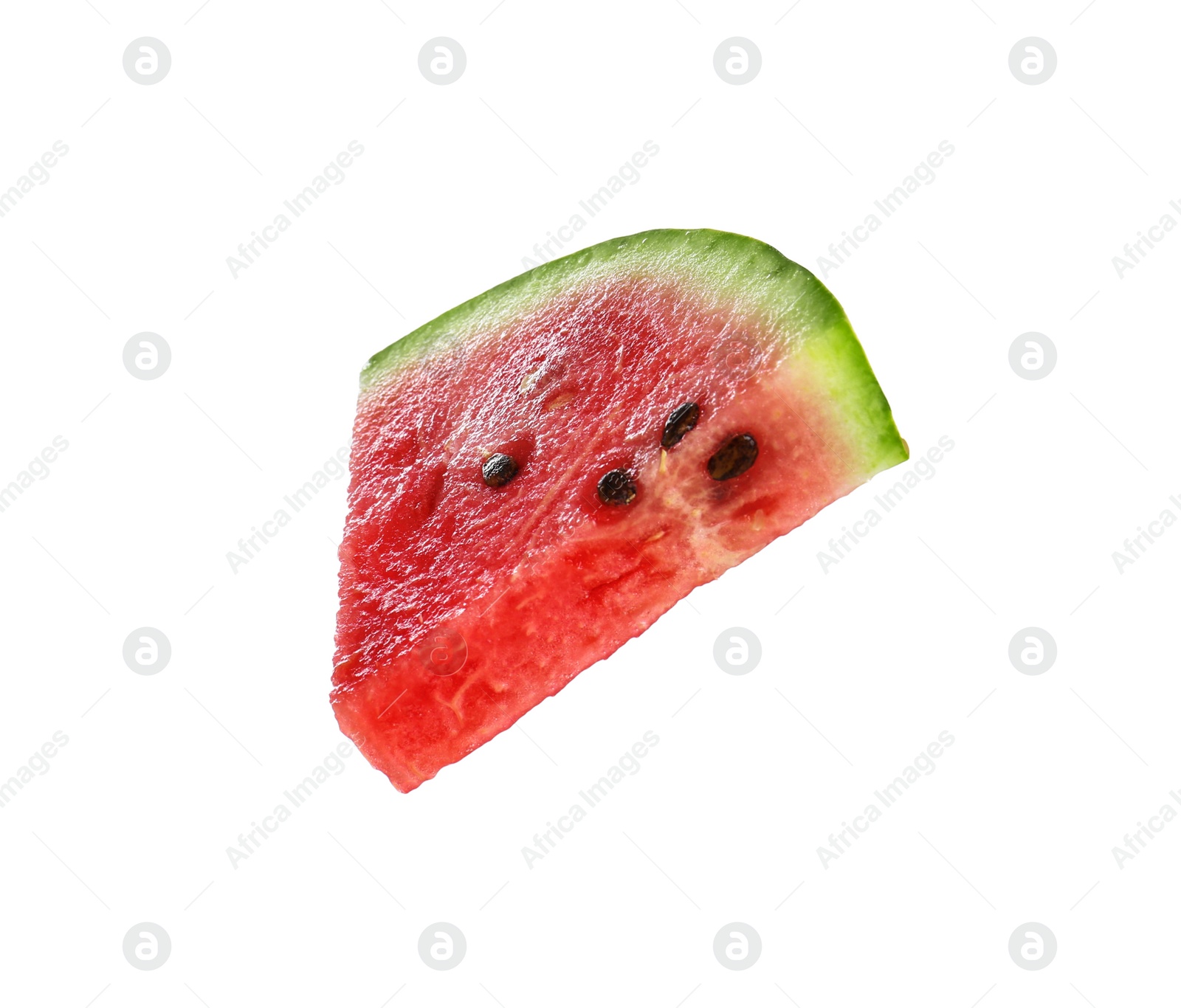 Photo of Slice of delicious ripe watermelon isolated on white