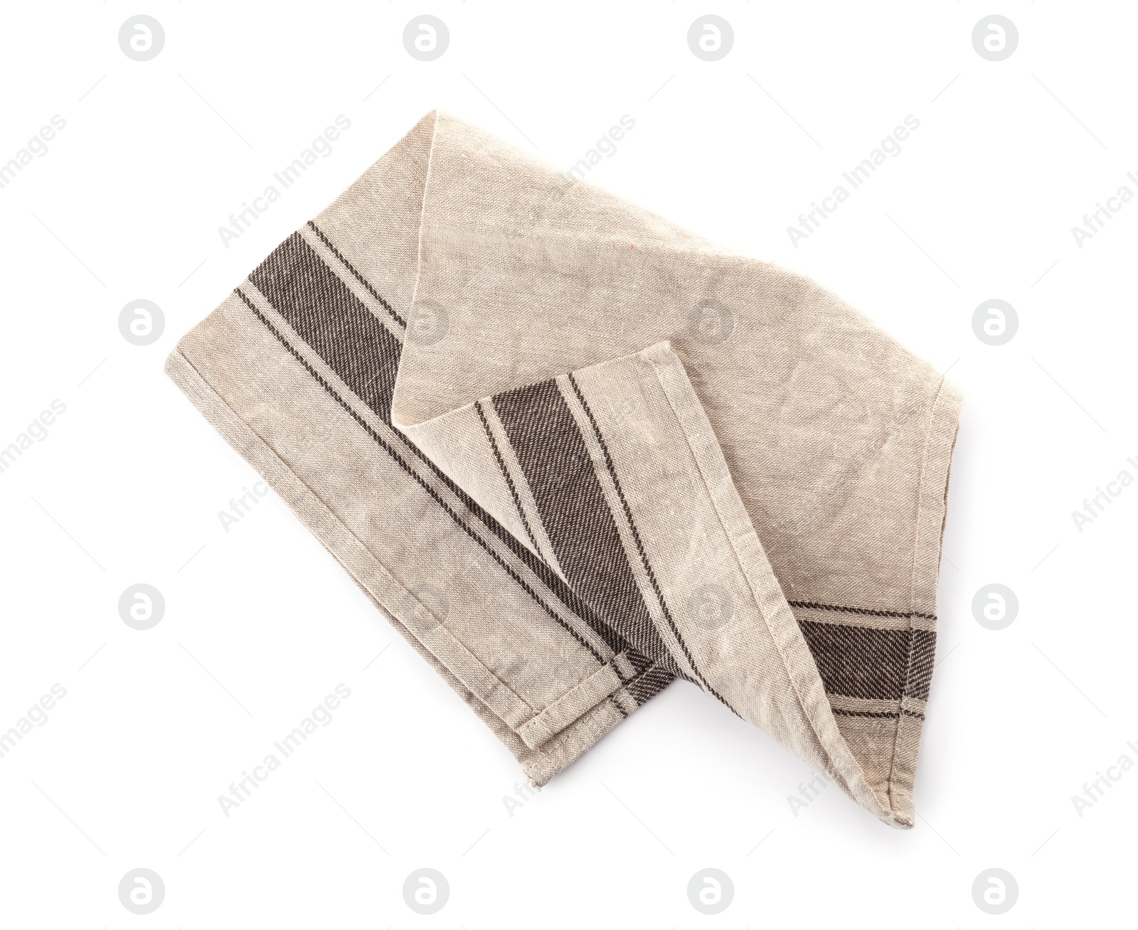 Photo of Fabric napkin for table setting on white background