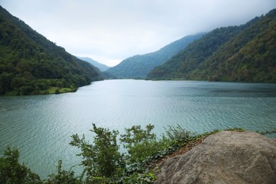 Picturesque view of beautiful river in mountains