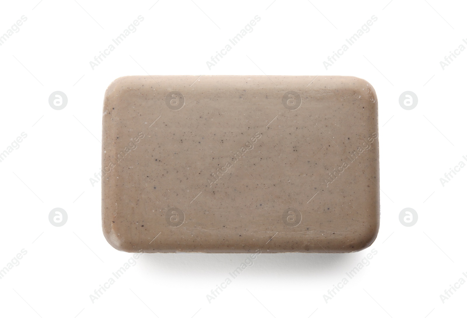 Photo of Soap bar on white background, top view