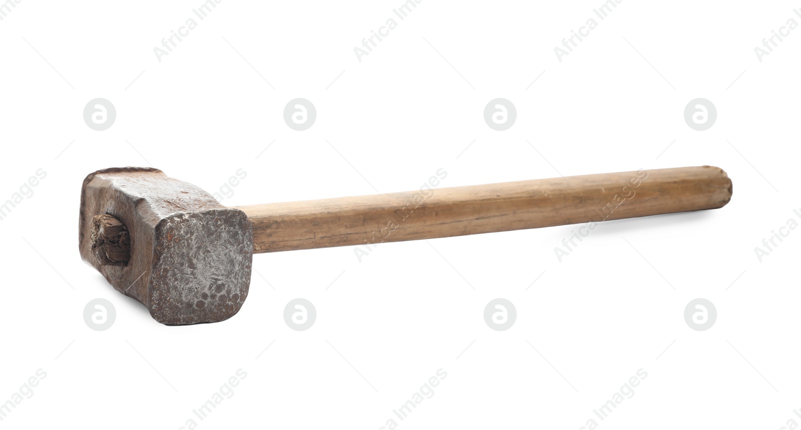 Photo of One sledgehammer isolated on white. Manual tool