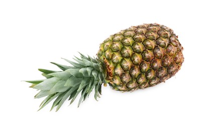 One whole ripe pineapple isolated on white