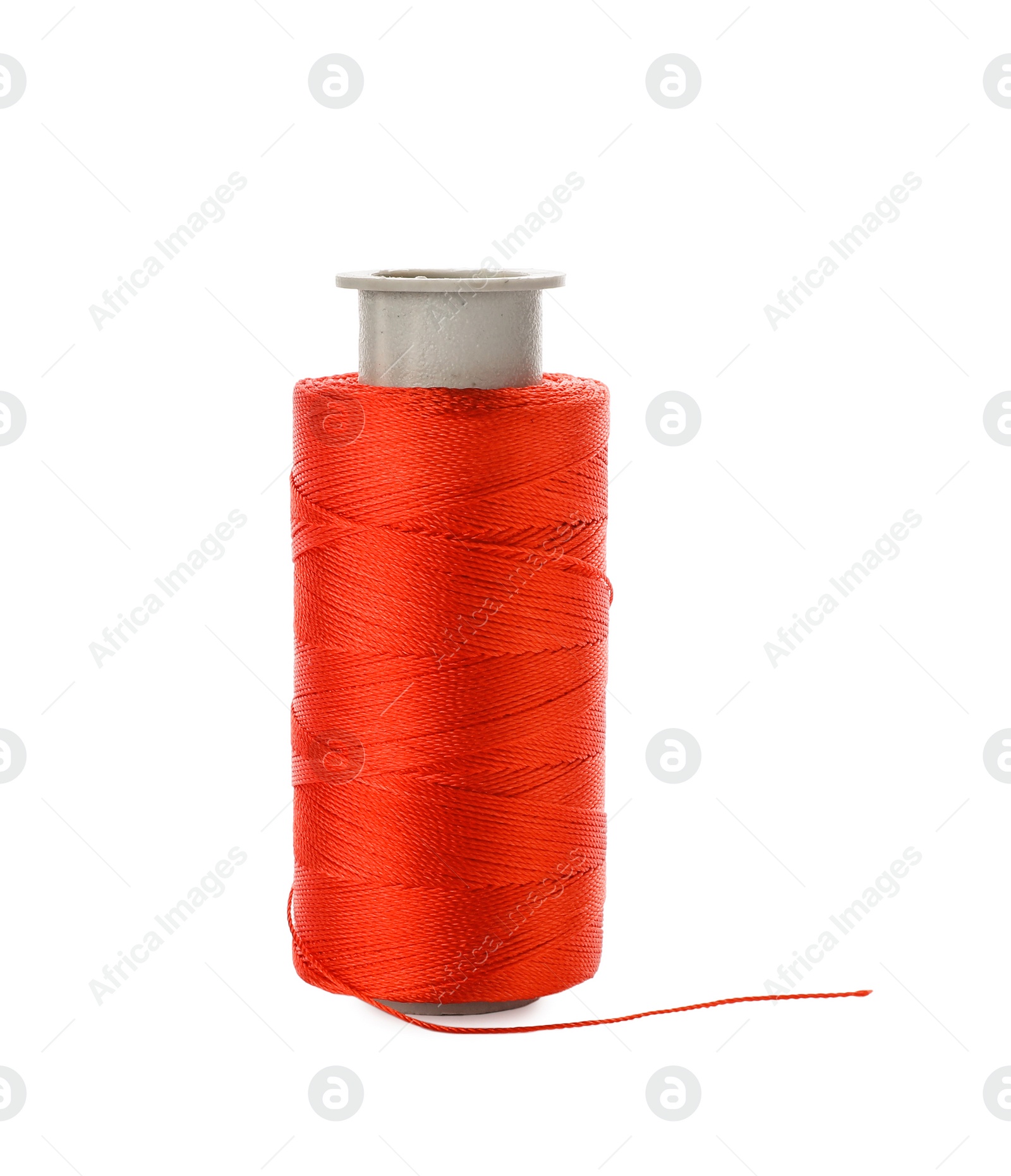 Photo of Color sewing thread on white background