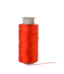 Photo of Color sewing thread on white background