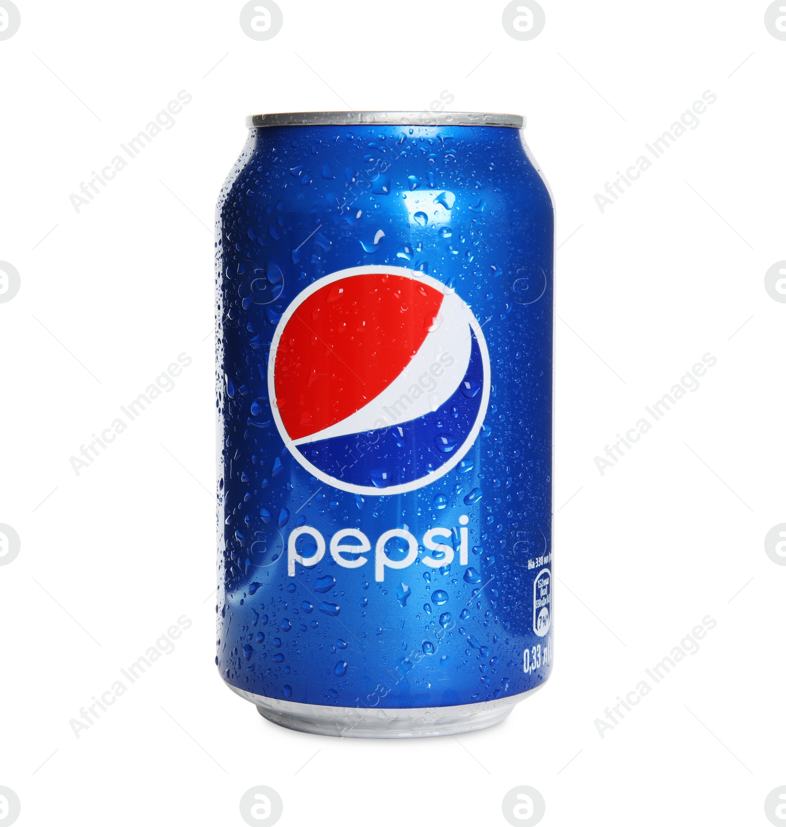 Photo of MYKOLAIV, UKRAINE - FEBRUARY 10, 2021: Can of Pepsi isolated on white