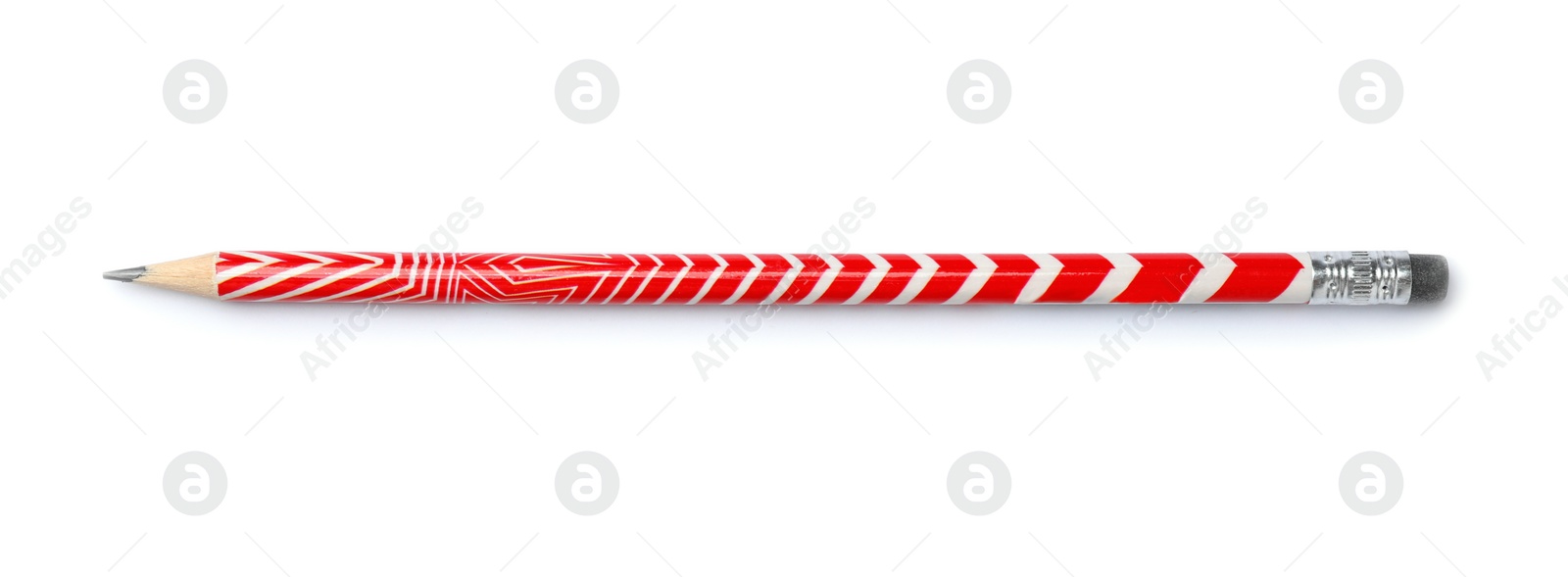 Photo of Pencil on white background. School stationery