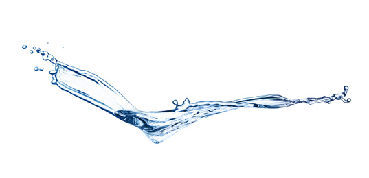 Image of Abstract splash of water on white background. Banner design