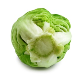 Photo of Fresh tasty Brussels sprout on white background