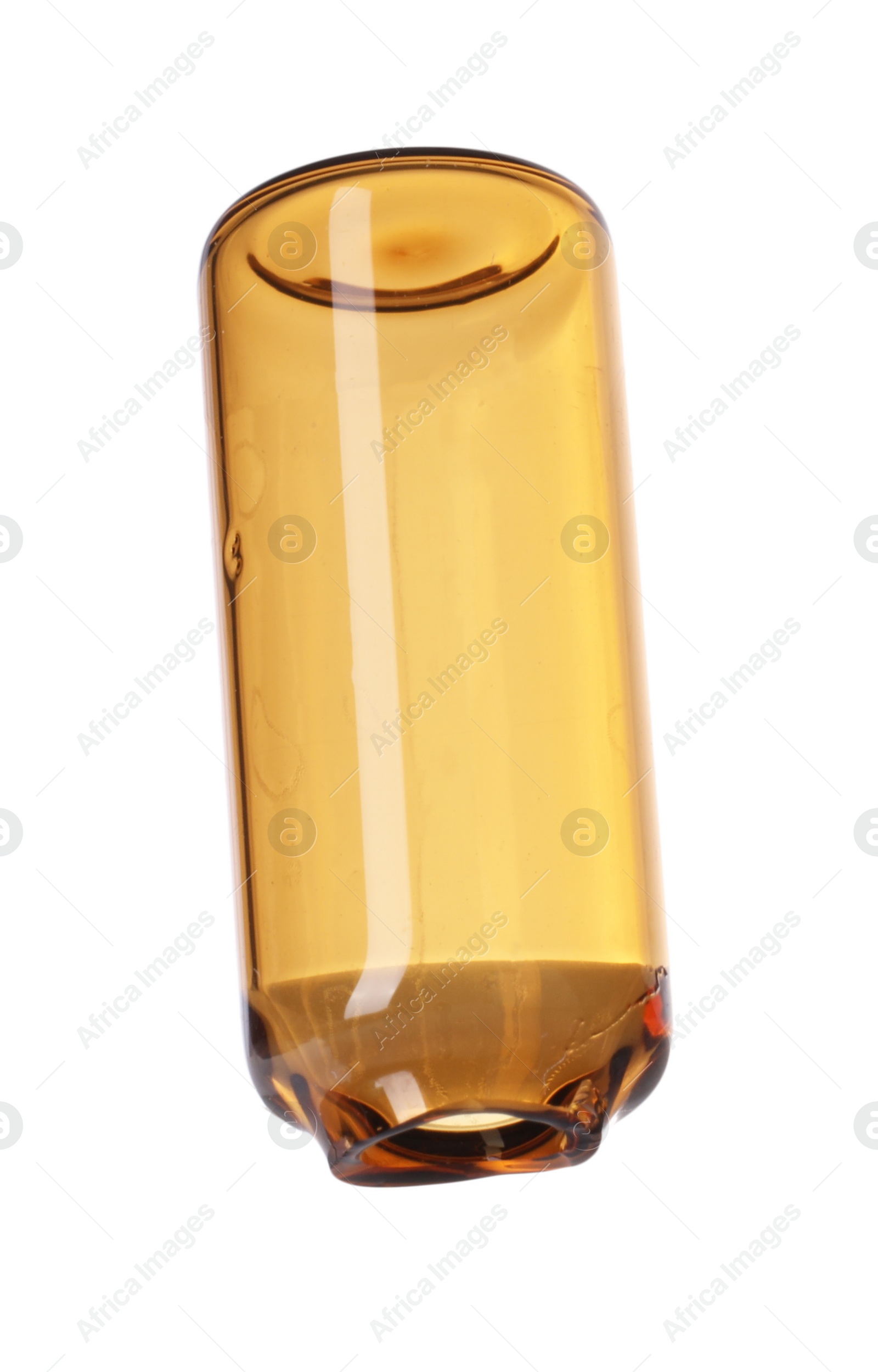 Photo of Open empty glass ampoule isolated on white