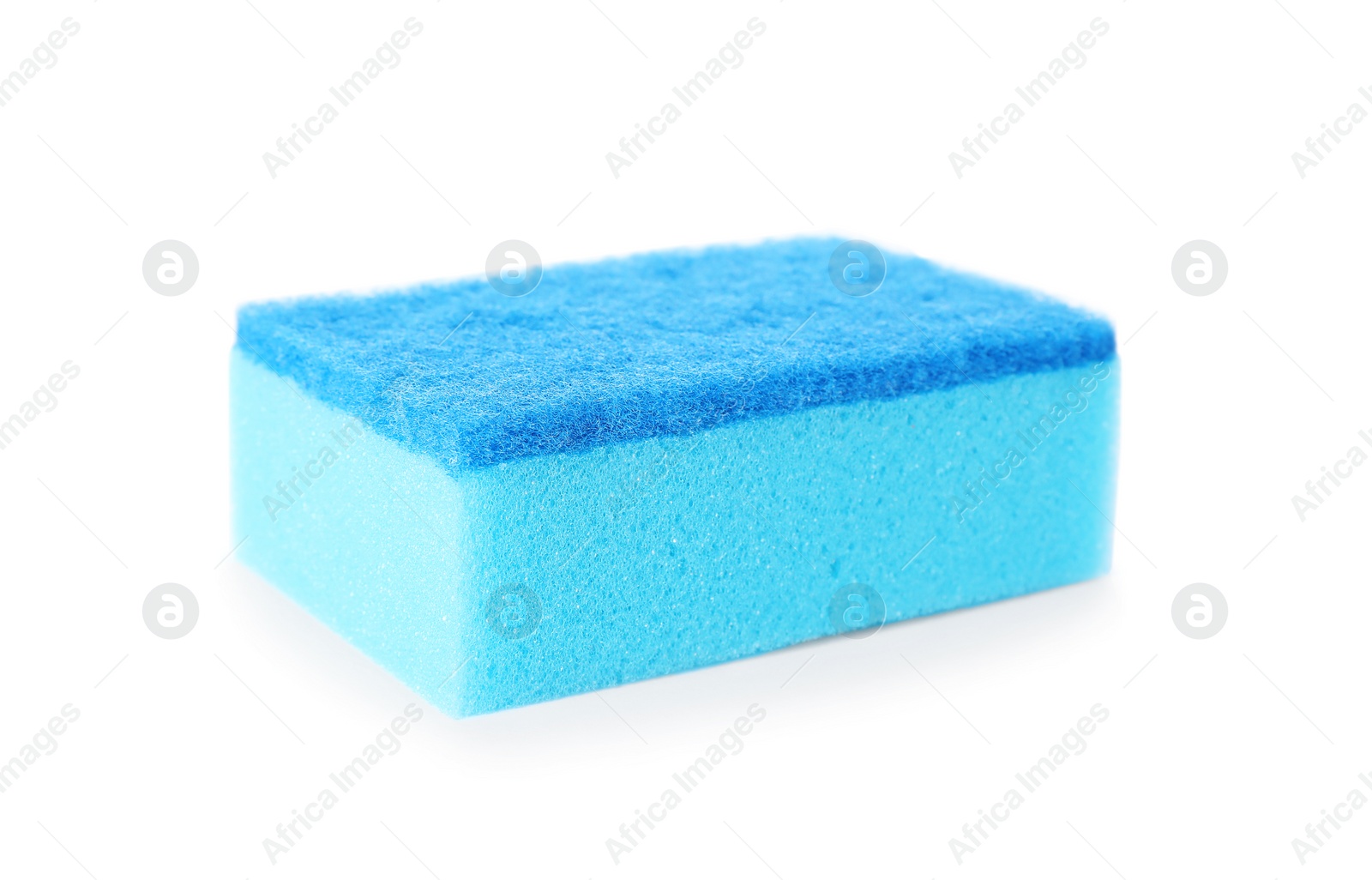 Photo of Cleaning sponge for dish washing on white background