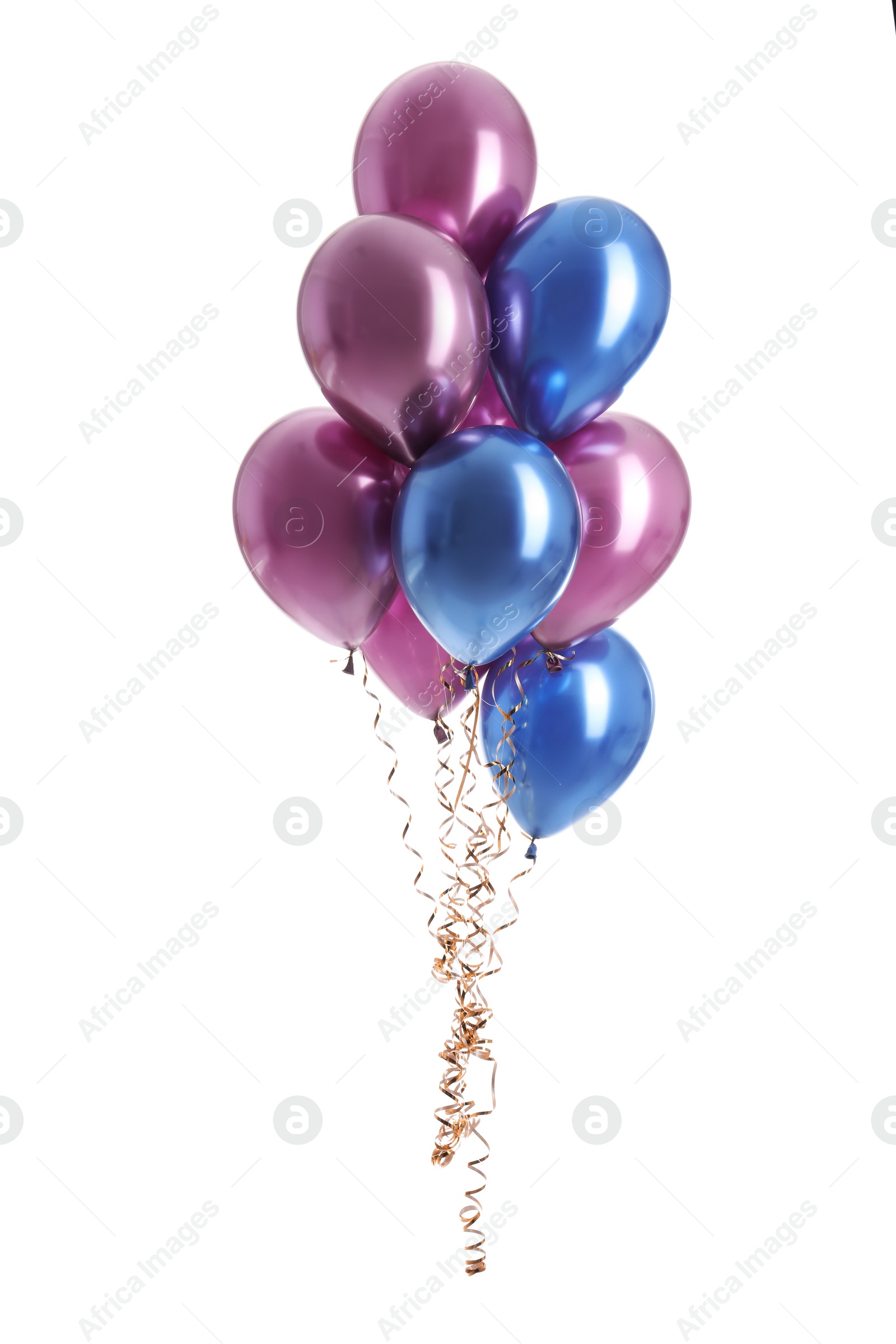 Photo of Bunch of color balloons isolated on white