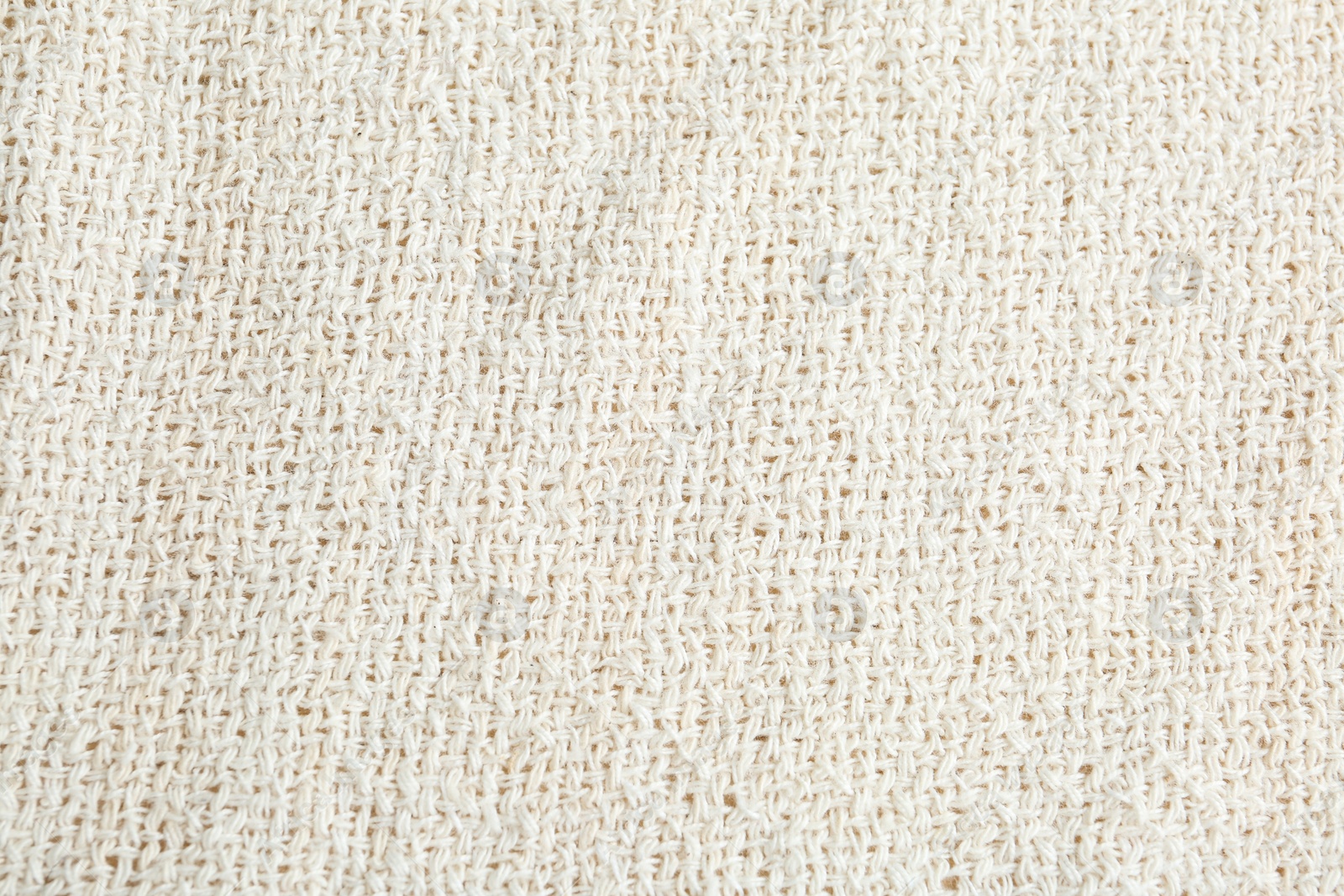 Photo of Texture of beautiful light fabric as background, closeup